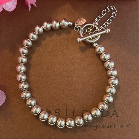 Silpada Sterling Silver 6mm Bead Bracelet B0059 - Picture 3 of 16